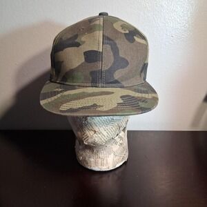 Finish Line Athletics Camo 100% Cotton blank outdoors military 7 1/8 fitted